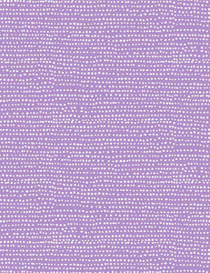 From Dear Stella, this lavender fabric is covered in tiny little white dots. This is such a fun fabric that pair well with so many others! Great alternative to a simple blender. 