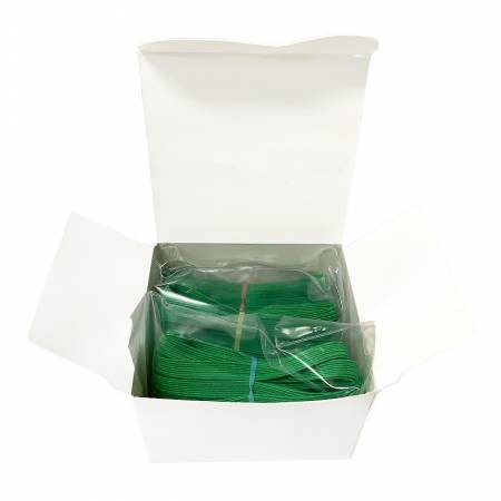 1/4 inch elastic in a 5 yard cut.  Washing Instructions: Machine washable and dryable in temp up to 200º F. Chlorine bleach safe. Dry Cleanable. Do not Iron