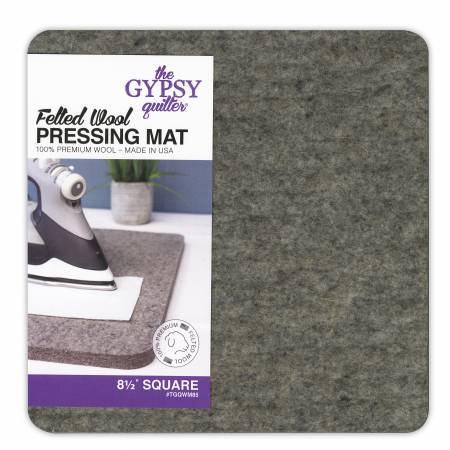 Felted Wool PRESSING MAT 100% PREMIUM WOOL – MADE IN USA  Press any pieced or embroidered block with ease. The density of this high-quality 100% felted wool mat absorbs seams and stitches, effectively pressing both sides at once. Block knitted projects as well by pinning them directly to the mat. An added bonus? The texture of the wool stops fabrics from shifting so there is no distortion when pressing.