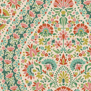 Tilda's Pie in the Sky Collection are 100% cotton prints designed by Norwegian designer Tone Finnanger. Pie in the Sky is a fresh array of fabrics for spring and summer, with doodle-like flowers giving the designs a naive and effortless feel. The sweet motives and colors have a vintage look. Fun fabric names like WillyNilly, Whimsybird and Topsy Turvy and Cloudpie invite you to induldge in a happy, creative sewing escape. 