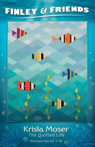 Finley & Friends is perfect for any child's room or as a fun addition to your tropical beach decor. This pattern uses the Creative Grids 60 Degree Diamond Ruler, and has beautifully illustrated easy-to-follow instructions. The units are entirely strip pieced and easy to assemble. It is fat quarter friendly and a great stash buster! Finished size 63” x 78”