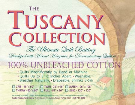 Tuscany Unbleached Cotton Batting