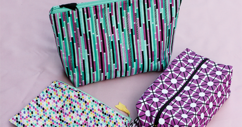 Ready to conquer zippers but don't know where to start? This pattern was written just for you! Make three different pouches and learn a new technique with each one. These simple zipper pouches are easy to customize and make great gifts!