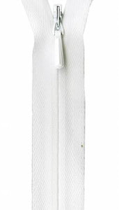 Wonderful for all your apparel and crafting project that you don't want the zipper to be seen. Works well for formal wear, velvets, dresses, pants, crafting projects and home decor. Nylon coil teeth (plastic) and metal pull. The vendor recommends lightweight fabric and Intressa thread.