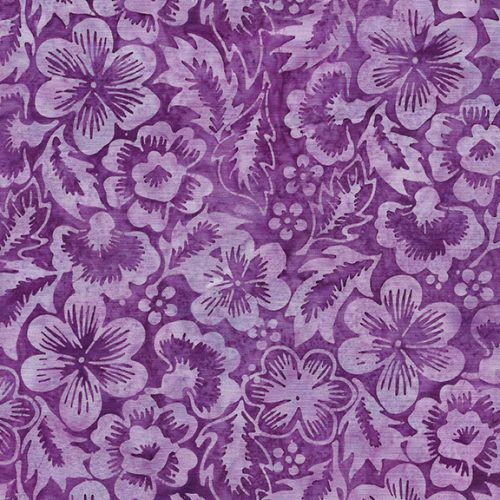 This floral rayon is covered in beautiful flowers and leaves. A soft lilac with bright violet background. This fabric would make beautiful garments! 