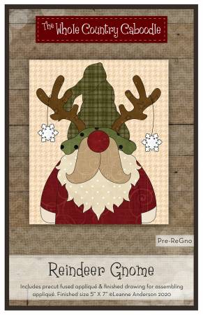 Finished size 5” X 7” Includes precut fused applique & finished drawing for assembling applique.  Background fabric not included.