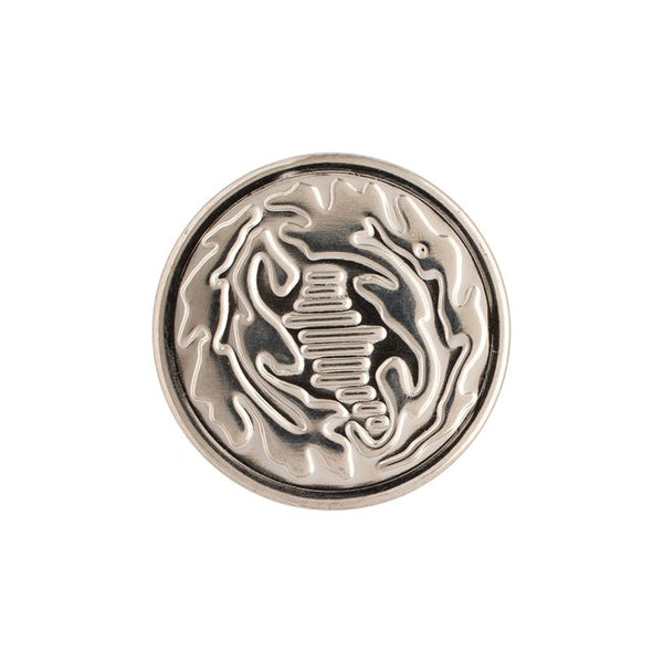5 pack of 27L jean tack buttons. These are perfect for overalls, jeans, sailor pants, and more!   Some of these jean tacks have an oak leaf design in the middle, the others are smooth and flat. 