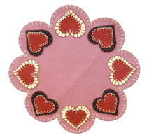 The Heart Mat Kit makes a great decoration for your special significant other, for valentines day, or for any occasion. The kit comes with precision pre-cut cream, pink and red hearts for the black base and red, cream and black hearts for the pink base. Everything you need is in the kit to make an 83⁄4″, two layer thick mat. It also includes the floss, needle, and instructions. Made in the USA of American Materials.