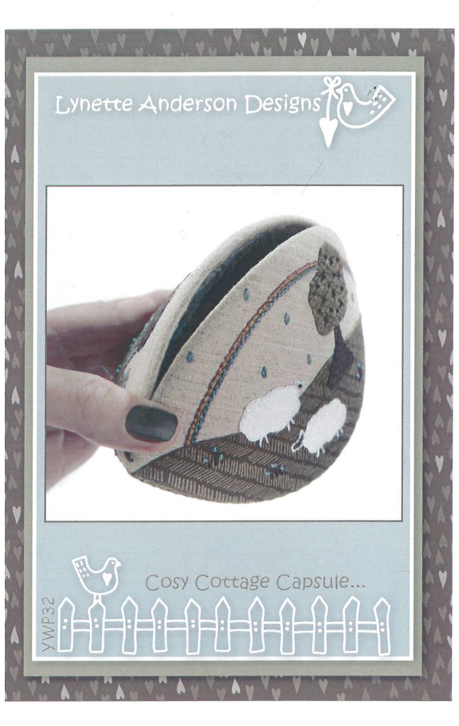 Create your own adorable cottage capsule pouch with this pattern. Cottage theme includes sheep and your own little house on a hill. Use up scrap fabric with this project!