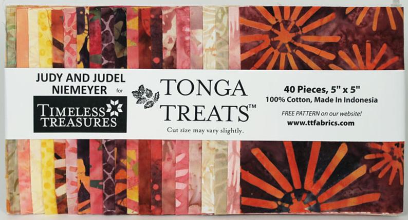 Precut assortments of Tonga Treats Batik for Timeless Treasures.  100% Cotton.