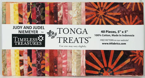Precut assortments of Tonga Treats Batik for Timeless Treasures.  100% Cotton.