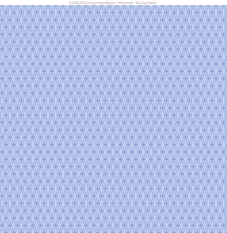 Beautiful cotton printed with a mesh pattern. Super subtle and adds texture to a blue basic! 
