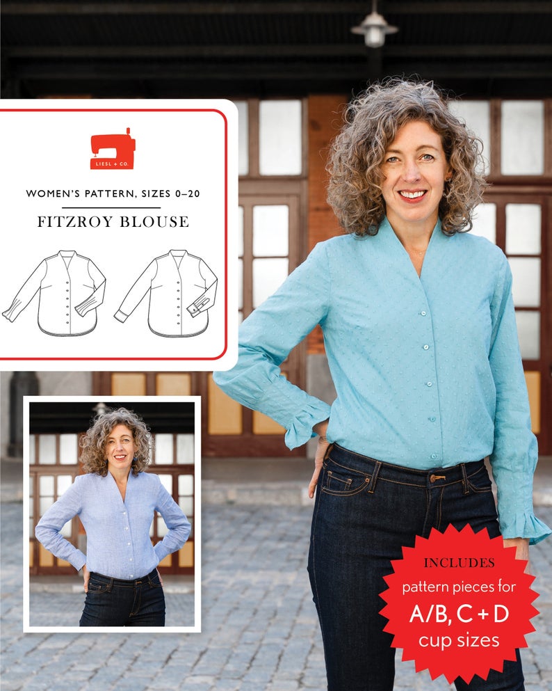 Description This elegant blouse has a subtly raised shawl collar creating a flattering high V neckline. Ideal for layering or to wear alone, the blouse looks equally chic worn loose or tucked in.  The pleat at the back gives a little extra room for movement, and you can choose from the softly pleated tucks on the sleeve for View A or the classic placket and cuffed sleeve for View B.