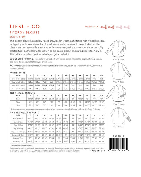 Description This elegant blouse has a subtly raised shawl collar creating a flattering high V neckline. Ideal for layering or to wear alone, the blouse looks equally chic worn loose or tucked in.  The pleat at the back gives a little extra room for movement, and you can choose from the softly pleated tucks on the sleeve for View A or the classic placket and cuffed sleeve for View B.