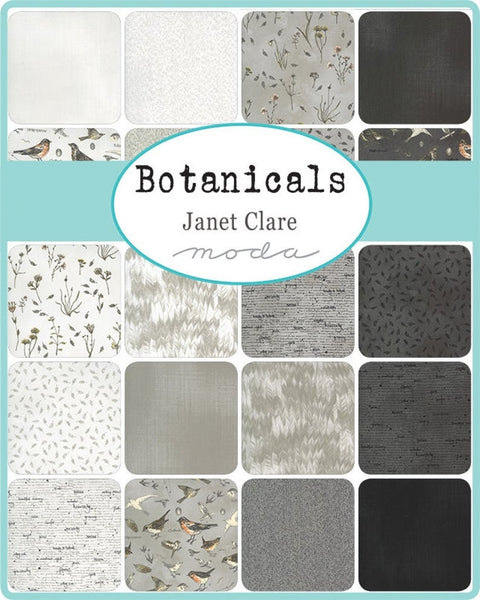 Botanicals Charm Pack by Janet Clare from Moda Fabrics - Each pack has 42 (5 x 5 inch) Pieces