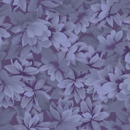 This fabric is a floral fabric in periwinkle purple/blue. This fabric is a floral that is made up of a lot of petals. This gives it a nice visual texture. 