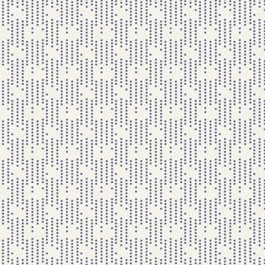 Among Flowers is an abstract collection from Puebla Estudio and printed in Japan. This fabric is the blender that goes with the Among Flowers collection. If is a navy dot on white background with a textured hand. This quilting cotton has many uses and can be paired with endless fabrics! This fabric pairs perfectly with the other fabrics from this awesome "Among Flowers" collection. Add it to a baby quilt or make your next favorite bag with it! 