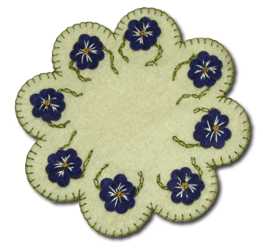 primrose flower is believed to have originated in Central America and has been used for a variety of medicinal purposes. It was brought to Europe in the 17th century. It blooms in cooler weather, typically in early spring. These mats were inspired by the simplicity of the primrose.