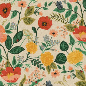 Absolutely stunning Rifle Paper Co. Canvas from the Camont collection. This fabric can do so many things. From bags to pants to coats, you name it and create it! 100% Cotton, 44/5"