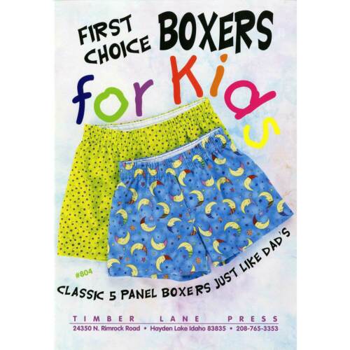 Classic 5 panel boxers for kids - Just like Dad's  Child sizes 2,4,6,8,10,12
