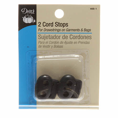 For 1/8in cord. Flat double stopper design. Use on masks, drawstring hems, waistlines, & jackets.