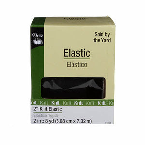 Black Knit Elastic - 2 inch