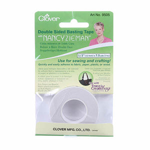 CLOVER-Double Sided Basting Tape With Nancy Zieman. Quickly and easily adheres to: plastic; paper; fabric and wood. Use with your Trace 'n Create Bag Templates (sold separately). Size: 1/2in x 7-1/2 yards.