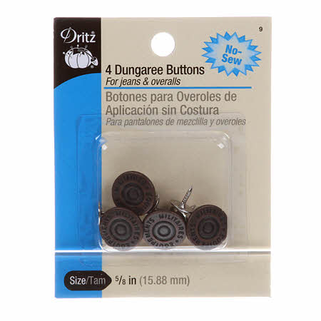 4 Btns per package. For jeans and overalls 16mm - 5/8in