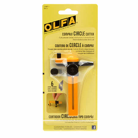 Precision with pizzazz. Premium quality blades for superior sharpness and durability. For right or left handed users; switch hands effortlessly. Easy blade change with just a click. Use with Olfa self healing rotary mats.  Available in a variety of sizes.  45mm is most common.