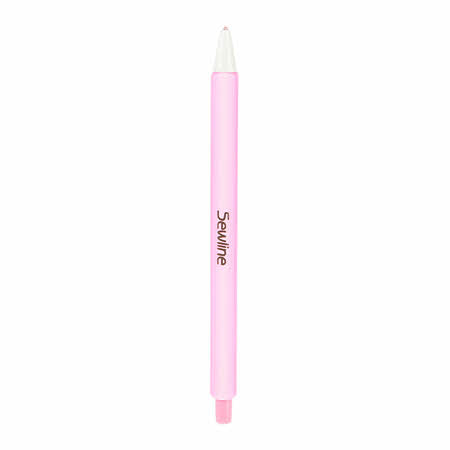 This disposable, mechanical fabric pencil with ceramic lead gives you clear clean 1.3mm (twice the thickness of standard fine leads) that are easily removed with a polymer eraser or a damp cloth. Tailor's Click Pencil