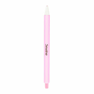This disposable, mechanical fabric pencil with ceramic lead gives you clear clean 1.3mm (twice the thickness of standard fine leads) that are easily removed with a polymer eraser or a damp cloth. Tailor's Click Pencil