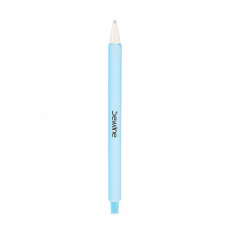 This disposable, mechanical fabric pencil with ceramic lead gives you clear clean 1.3mm (twice the thickness of standard fine leads) that are easily removed with a polymer eraser or a damp cloth. Tailor's Click Pencil