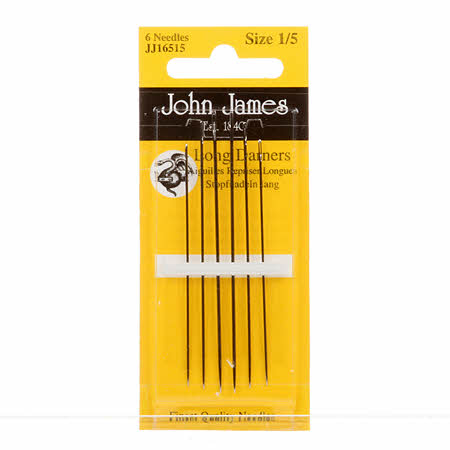 6/card Made in England. Finest Quality English Needles.  Sizes 1-5
