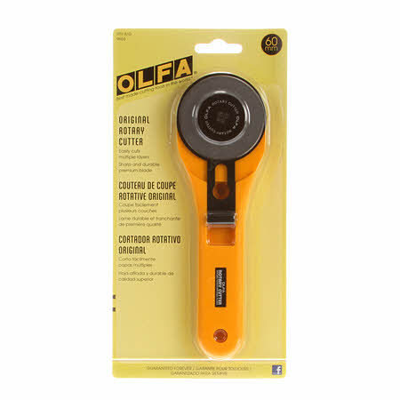 Precision with pizzazz. Premium quality blades for superior sharpness and durability. For right or left handed users; switch hands effortlessly. Easy blade change with just a click. Use with Olfa self healing rotary mats.  Available in a variety of sizes.  45mm is most common.