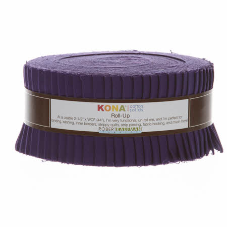 2 1/2" wide strips of Solid color Kona Cotton for Robert Kaufman.  100% Cotton, 44/5"