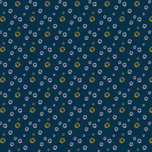 Mountains, Rocks and Pebbles, River Pebbles - Stargazing Metallic Fabric. This fabric is covered in white and gold circles - This collection is designed by Vanessa Binder for Cotton and Steel. Add a subtle shimmer to any project!