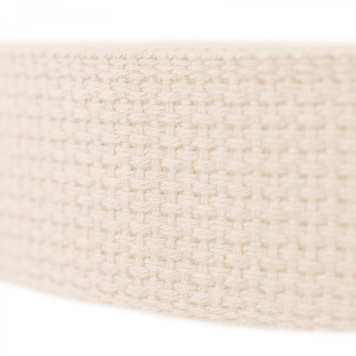 Heavy weight 100% cotton webbing - 1 1/4" width.   Natural, tan or navy